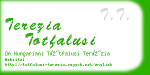 terezia totfalusi business card